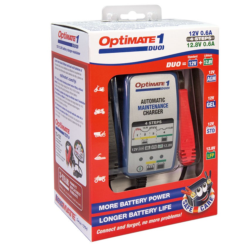 Caricabatterie Optimate 5 Start/Stop TecMate mantenitore per batterie 12V  per auto e moto + tester